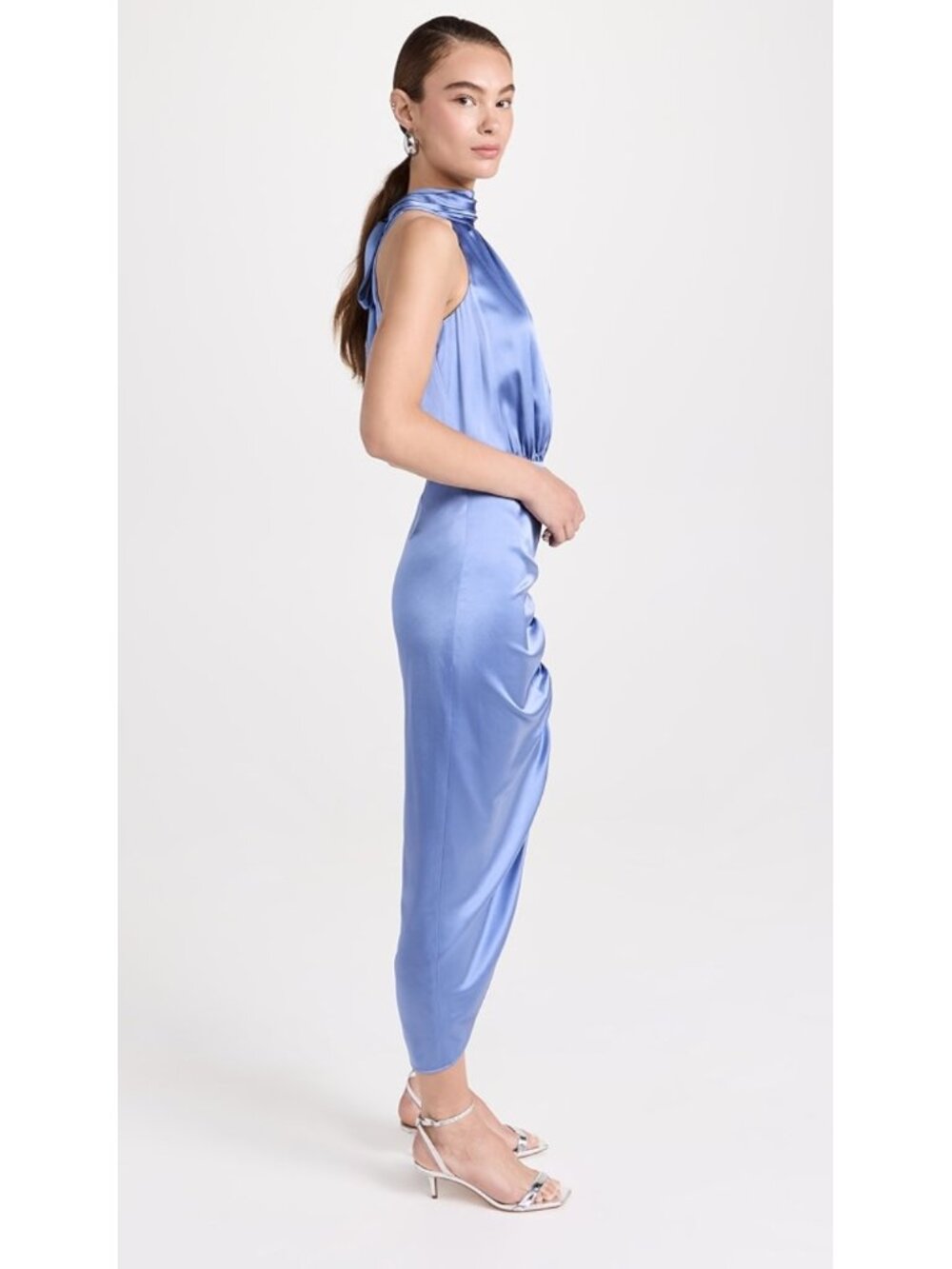 Veronica Beard Gabriella Silk Ruched Midi Dress NWT Size 4 - Picture 4 of 9